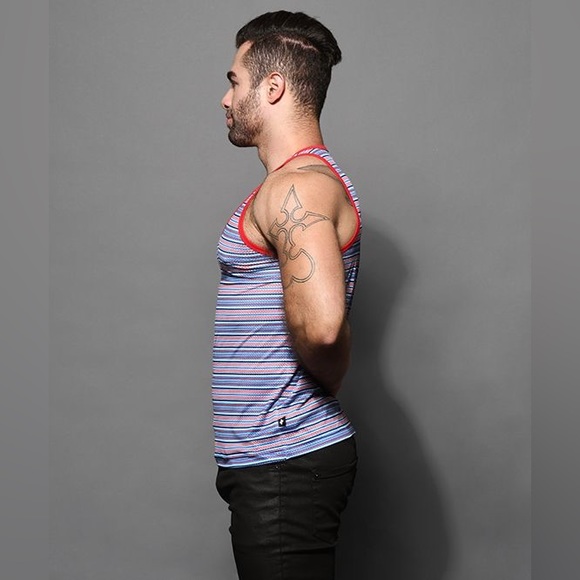 Stripe Mesh Tank - Picture 6 of 7